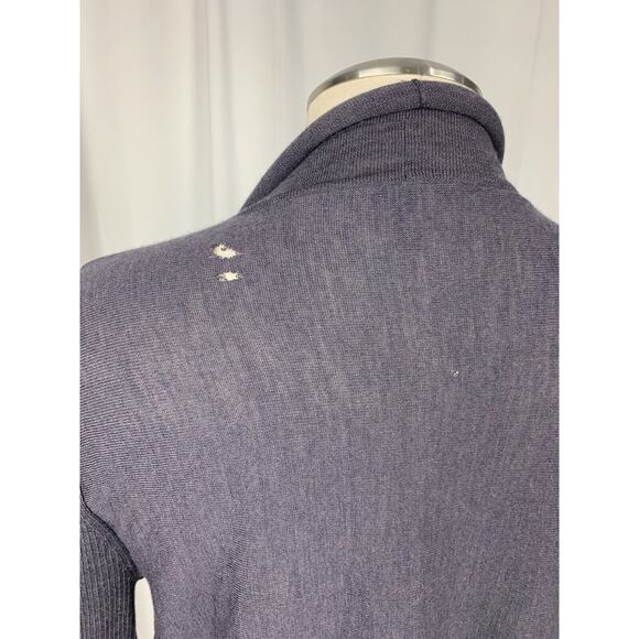 Eileen Fisher Charcoal Gray Waterfall Cardigan Sweater Merino Wool SZ XS READ! - Picture 7 of 10